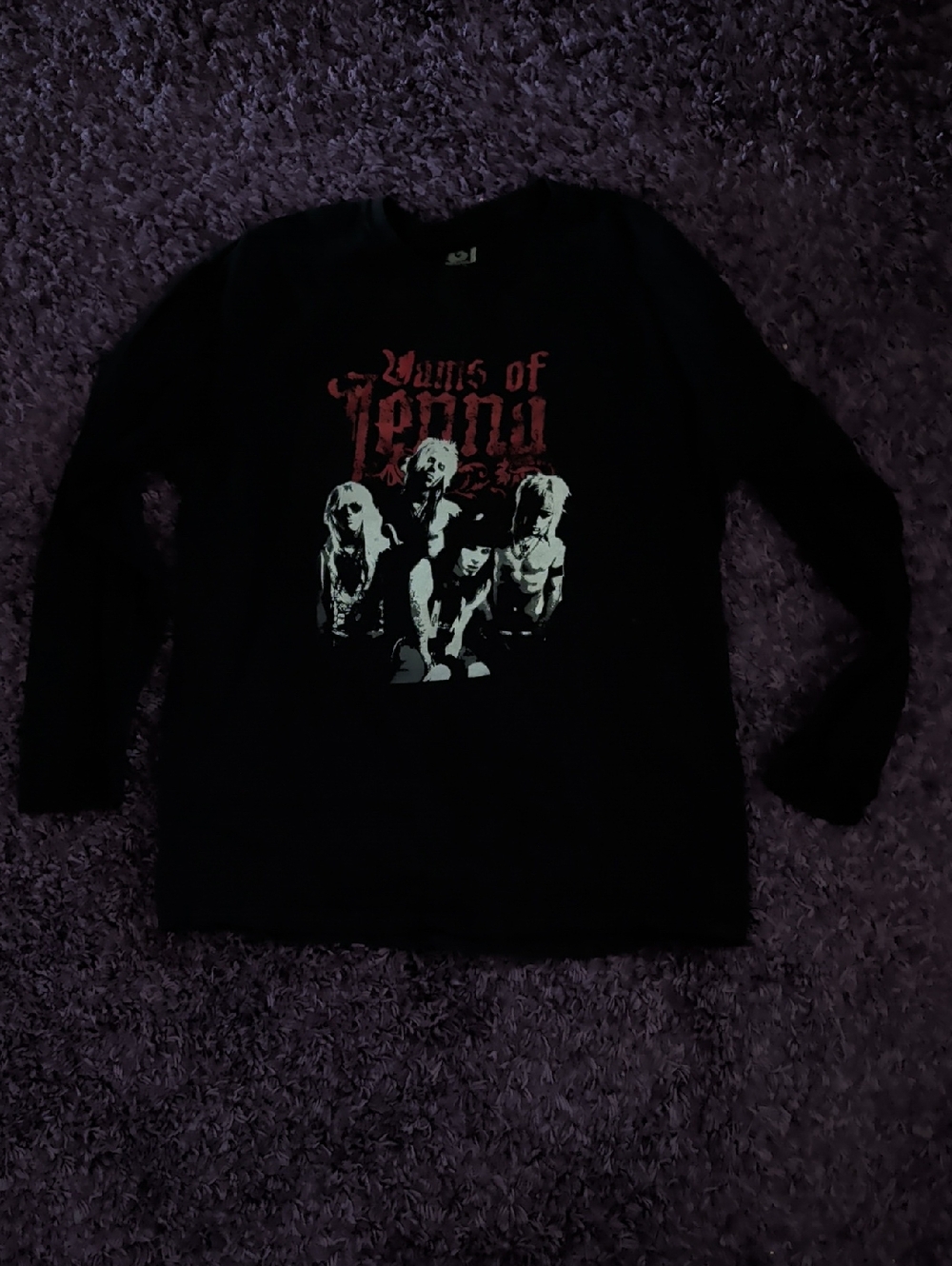 Y2K Vains Of Jenna Concert Tour Enemy In Me Double Side Graphic Lng Slev Tshirt